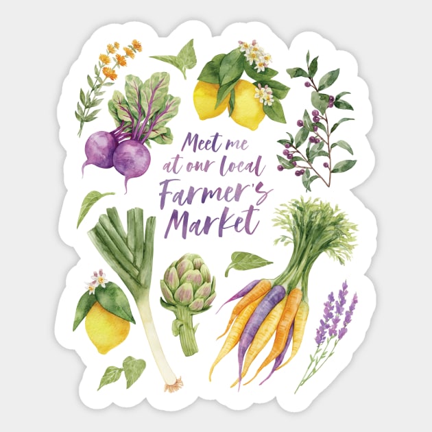 Meet Me At The Farmer's Market Sticker by KristieMillan